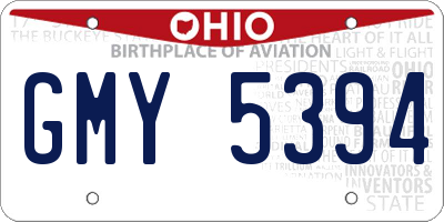 OH license plate GMY5394