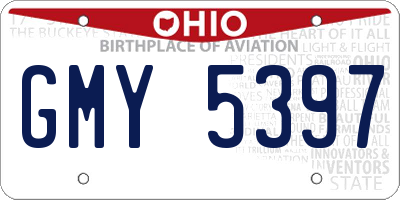 OH license plate GMY5397