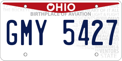 OH license plate GMY5427