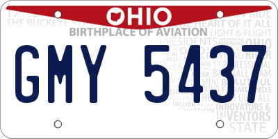 OH license plate GMY5437