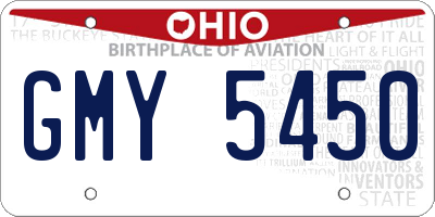 OH license plate GMY5450