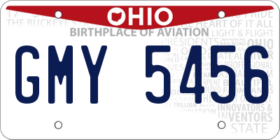 OH license plate GMY5456