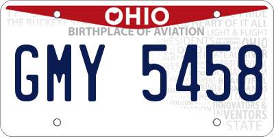 OH license plate GMY5458