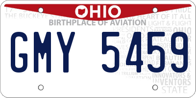 OH license plate GMY5459