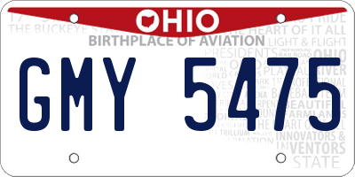 OH license plate GMY5475
