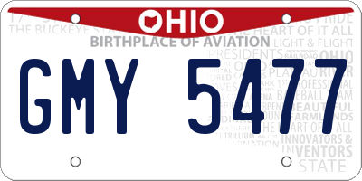 OH license plate GMY5477
