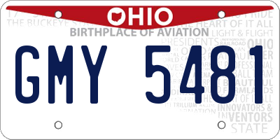 OH license plate GMY5481