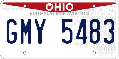OH license plate GMY5483
