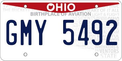 OH license plate GMY5492