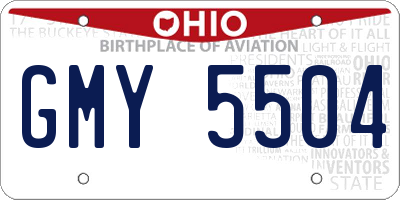 OH license plate GMY5504