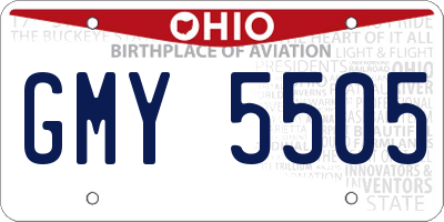 OH license plate GMY5505