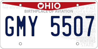 OH license plate GMY5507