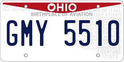 OH license plate GMY5510
