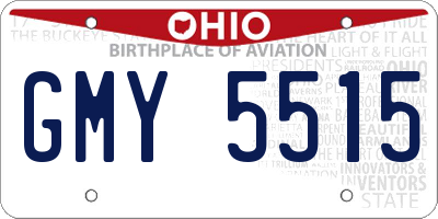 OH license plate GMY5515