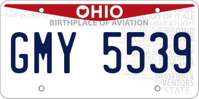 OH license plate GMY5539
