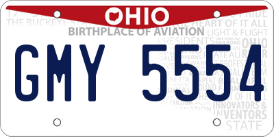 OH license plate GMY5554