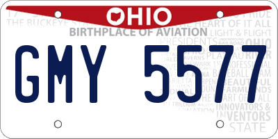 OH license plate GMY5577