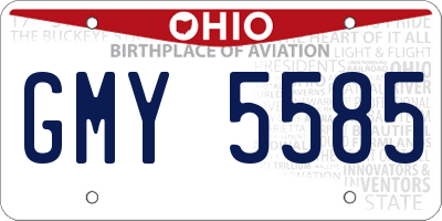 OH license plate GMY5585
