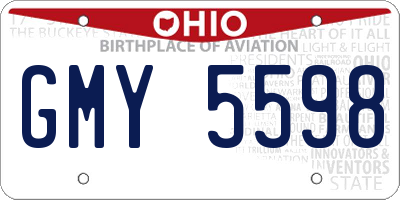 OH license plate GMY5598