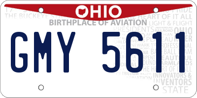 OH license plate GMY5611