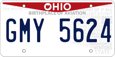 OH license plate GMY5624