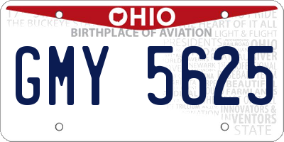 OH license plate GMY5625