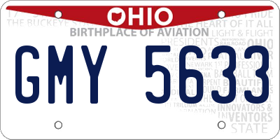 OH license plate GMY5633