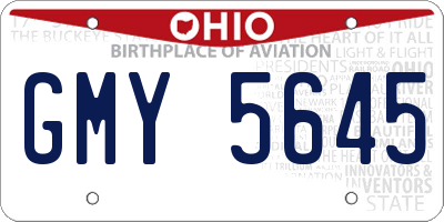 OH license plate GMY5645