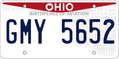 OH license plate GMY5652