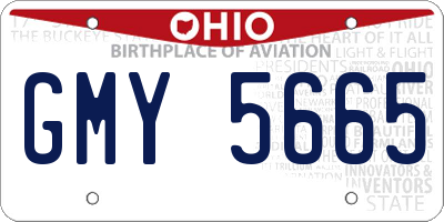 OH license plate GMY5665