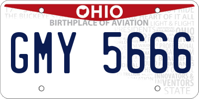 OH license plate GMY5666