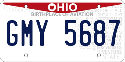OH license plate GMY5687
