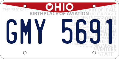 OH license plate GMY5691