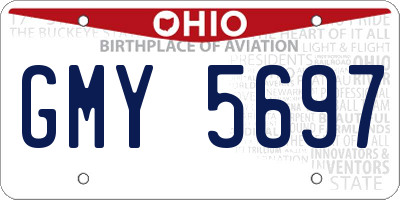 OH license plate GMY5697