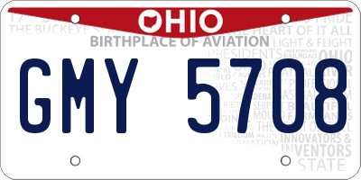 OH license plate GMY5708