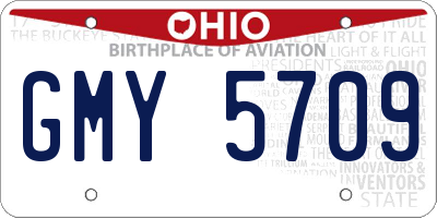 OH license plate GMY5709