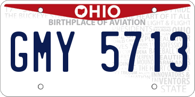 OH license plate GMY5713