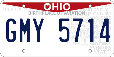 OH license plate GMY5714