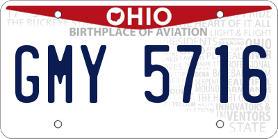 OH license plate GMY5716