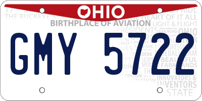 OH license plate GMY5722