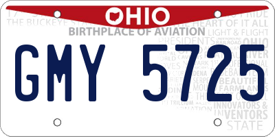 OH license plate GMY5725