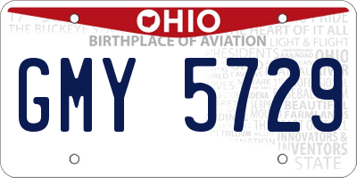 OH license plate GMY5729