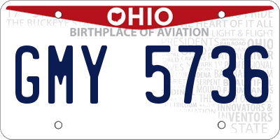 OH license plate GMY5736