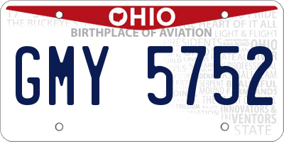OH license plate GMY5752