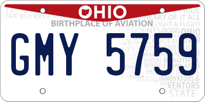 OH license plate GMY5759