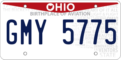 OH license plate GMY5775