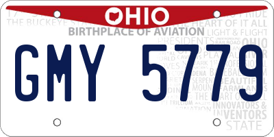 OH license plate GMY5779