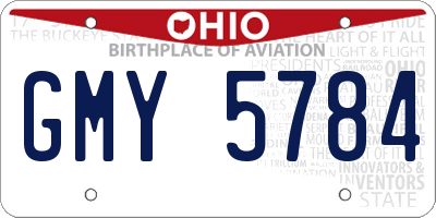 OH license plate GMY5784
