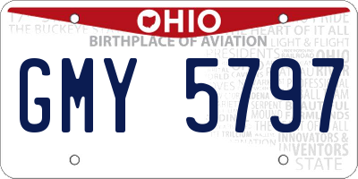 OH license plate GMY5797