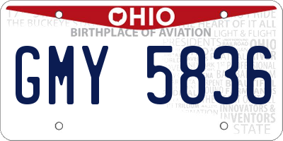 OH license plate GMY5836